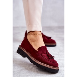 Vinceza Zapatos De Mujer Ante Con Plataforma Burdeos Unni rojo 1