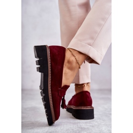 Vinceza Zapatos De Mujer Ante Con Plataforma Burdeos Unni rojo 3