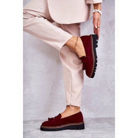Vinceza Zapatos De Mujer Ante Con Plataforma Burdeos Unni rojo 4