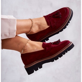 Vinceza Zapatos De Mujer Ante Con Plataforma Burdeos Unni rojo 9