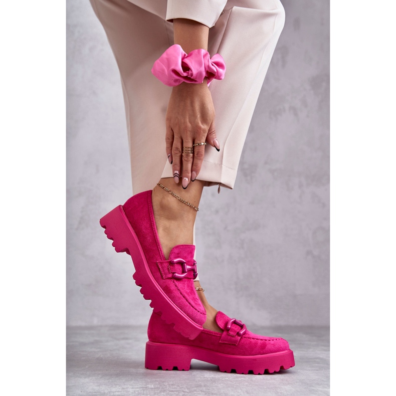 Vinceza Zapatos de gamuza de mujer en la plataforma Gunn rosa rosado 2