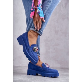 Vinceza Zapatos De Mujer De Ante Con Adorno Britt Azul 2