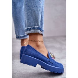 Vinceza Zapatos De Mujer De Ante Con Adorno Britt Azul 4