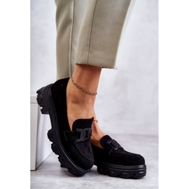Vinceza Zapatos de gamuza para mujer en la plataforma Black Janne negro 7