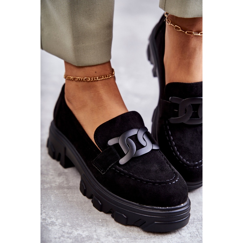 Vinceza Zapatos de gamuza para mujer en la plataforma Black Janne negro 2