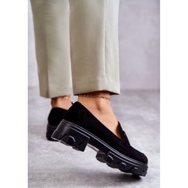 Vinceza Zapatos de gamuza para mujer en la plataforma Black Janne negro 3