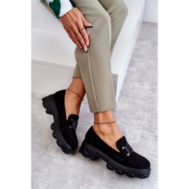 Vinceza Zapatos de gamuza para mujer en la plataforma Black Janne negro 5