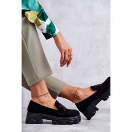 Vinceza Zapatos de gamuza para mujer en la plataforma Black Janne negro 6