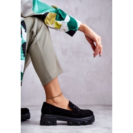 Vinceza Zapatos de gamuza para mujer en la plataforma Black Janne negro 8