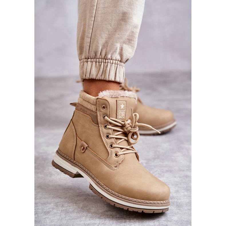 PE1 Botas Cálidas Mujer Trappers Beige Oscuro Liv 1