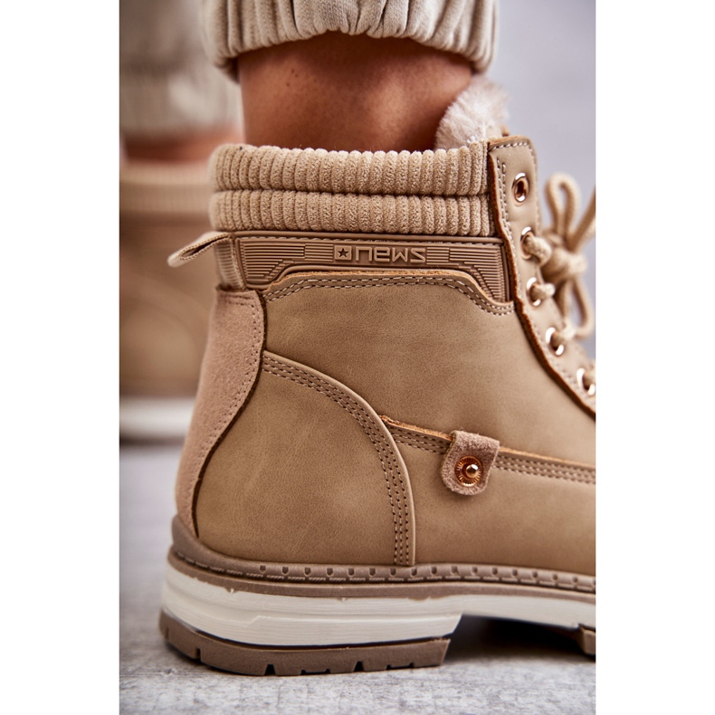 PE1 Botas Cálidas Mujer Trappers Beige Oscuro Liv 2
