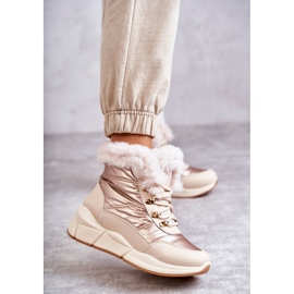 PE1 Botas De Nieve De Mujer Con Cordones Beige Claro Anna 1 PE1 Botas De Nieve De Mujer Con Cordones Beige Claro Anna 1