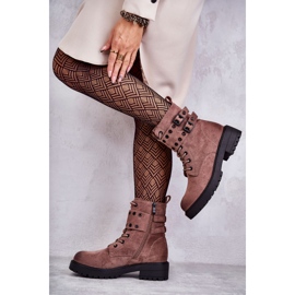 Botas Cálidas Mujer Ante Marrón Claro Plata 2 Botas Cálidas Mujer Ante Marrón Claro Plata 2