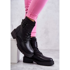 Botas Cálidas Mujer Ecopiel Negro Plata 2