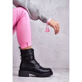 Botas Cálidas Mujer Ecopiel Negro Plata 6