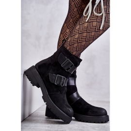 Botas de mujer de ante con cremallera Negro Gritta 1