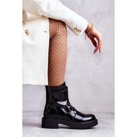 PJ1 Botas Gritta de Mujer Negras Lacadas con Cremallera negro 7