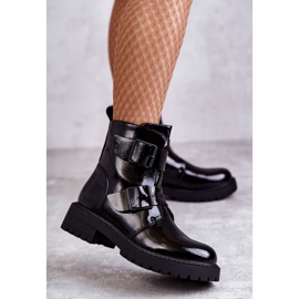 PJ1 Botas Gritta de Mujer Negras Lacadas con Cremallera negro 8