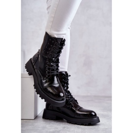 PJ1 Botas Lacadas Con Tachuelas Negro Palmira 3