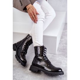 PJ1 Botas Lacadas Con Tachuelas Negro Palmira 6