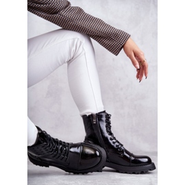 PJ1 Botas Lacadas Con Tachuelas Negro Palmira 8
