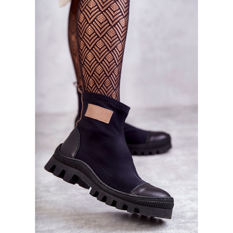 Botas de tela mujer Nicole 2703 Negro 2