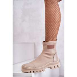 Botas de tela mujer Nicole 2703 Beige 4