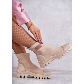 Botas de tela mujer Nicole 2703 Beige 8