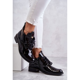 Botines Lacados Botines Cordones Nicole 2781 Negro 5