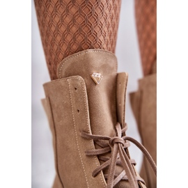 Botas de ante con cremallera Nicole 2754 Beige marrón 2