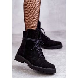 Botas de ante con cremallera Nicole 2754 Negro 1