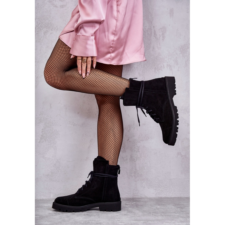 Botas de ante con cremallera Nicole 2754 Negro 2