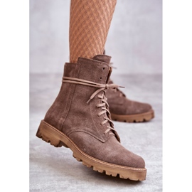 Botas de ante con cremallera Nicole 2754 Marrón 2