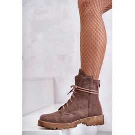 Botas de ante con cremallera Nicole 2754 Marrón 6