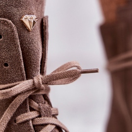 Botas de ante con cremallera Nicole 2754 Marrón 4