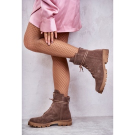 Botas de ante con cremallera Nicole 2754 Marrón 5
