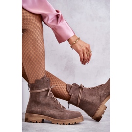 Botas de ante con cremallera Nicole 2754 Marrón 9