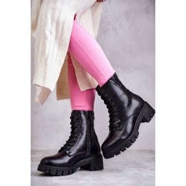 Vinceza Botas de cuero con cremallera Tonje negra negro 3