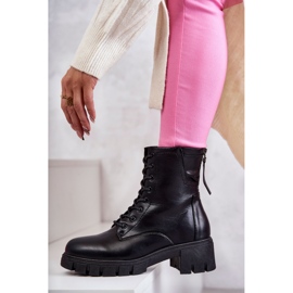 Vinceza Botas de cuero con cremallera Tonje negra negro 4