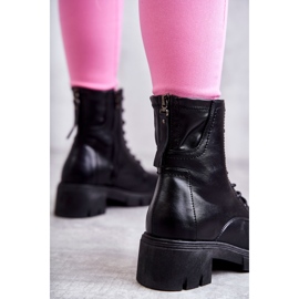 Vinceza Botas de cuero con cremallera Tonje negra negro 5