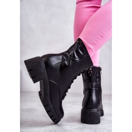Vinceza Botas de cuero con cremallera Tonje negra negro 6