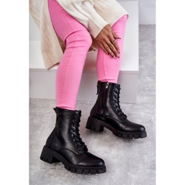 Vinceza Botas de cuero con cremallera Tonje negra negro 7