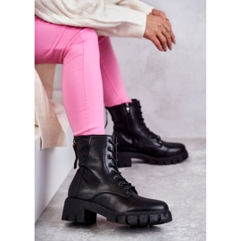 Vinceza Botas de cuero con cremallera Tonje negra negro 8