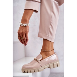 Sergio Leone Zapatos lacados con cadena Beige Anne 5