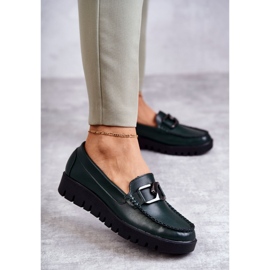Sergio Leone Mocasines con Plataforma Verde Kjersti 1