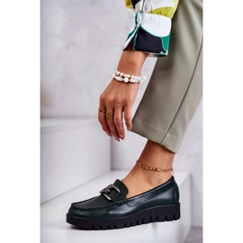 Sergio Leone Mocasines con Plataforma Verde Kjersti 7