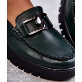 Sergio Leone Mocasines con Plataforma Verde Kjersti 6