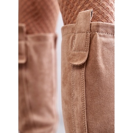 PE1 Botas Cálidas Hasta La Rodilla Mujer Helma Beige 5