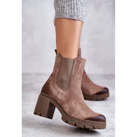 Botas Mujer Ante Plataforma Beige Martine 4