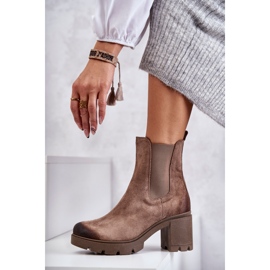 Botas Mujer Ante Plataforma Beige Martine 8
